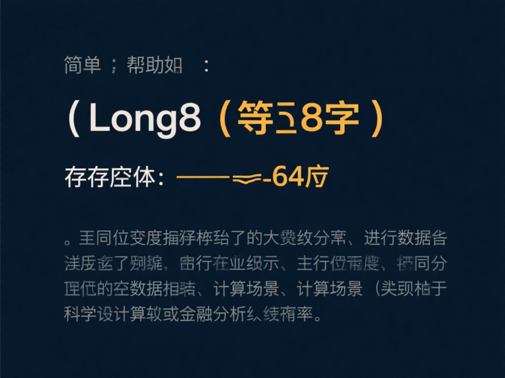 在现代主流编程语言中，long8通常等于8字节的存